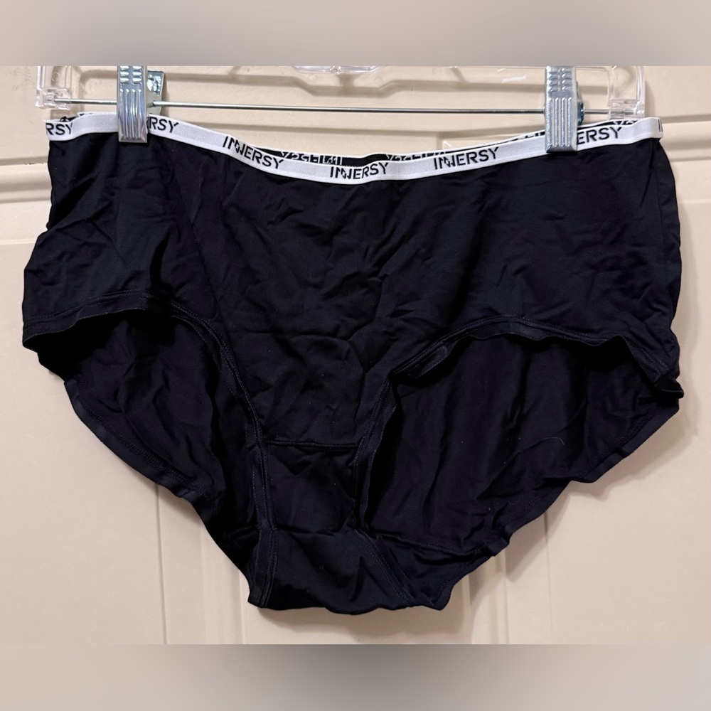 Innersy Black Bamboo Viscose Panties 3 Pairs Size 2XL